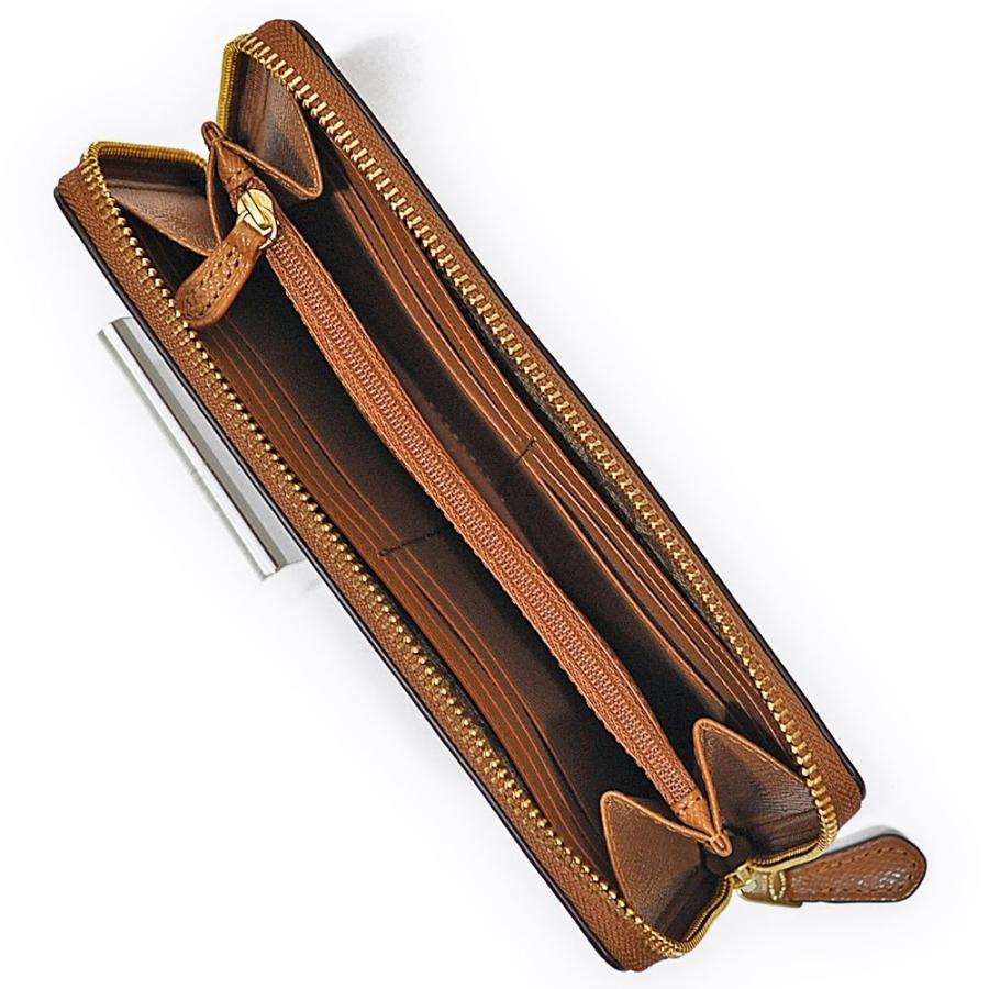 【並行輸入品】 コーチ COACH 財布 長財布 F54007 IMSAD クロスグレイン レザー アコーディオン ジップアラウンド サドル | COACH | 03