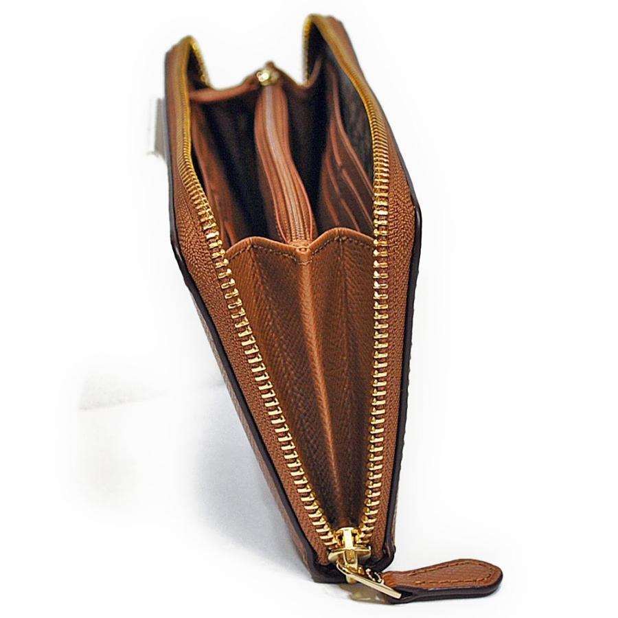 【並行輸入品】 コーチ COACH 財布 長財布 F54007 IMSAD クロスグレイン レザー アコーディオン ジップアラウンド サドル | COACH | 04