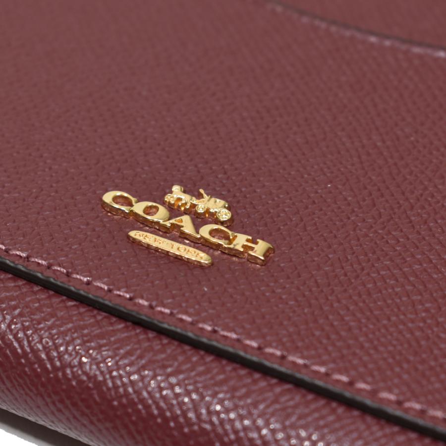 【並行輸入品】 コーチ COACH 財布 長財布 F54007 IMWIN クロスグレイン レザー アコーディオン ジップアラウンド ワイン | COACH | 03