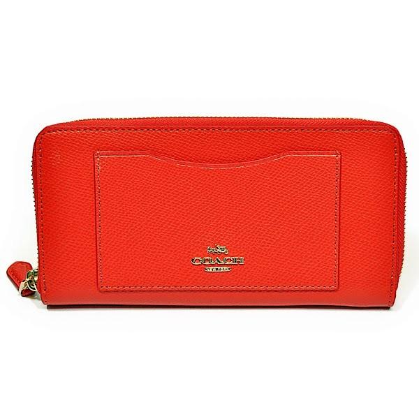 【並行輸入品】 コーチ COACH 財布 長財布 F54007 IMWM3 クロスグレイン レザー アコーディオン ジップアラウンド ウォーターメロンオレンジ | COACH