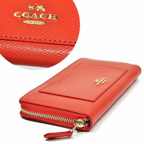 【並行輸入品】 コーチ COACH 財布 長財布 F54007 IMWM3 クロスグレイン レザー アコーディオン ジップアラウンド ウォーターメロンオレンジ | COACH | 01