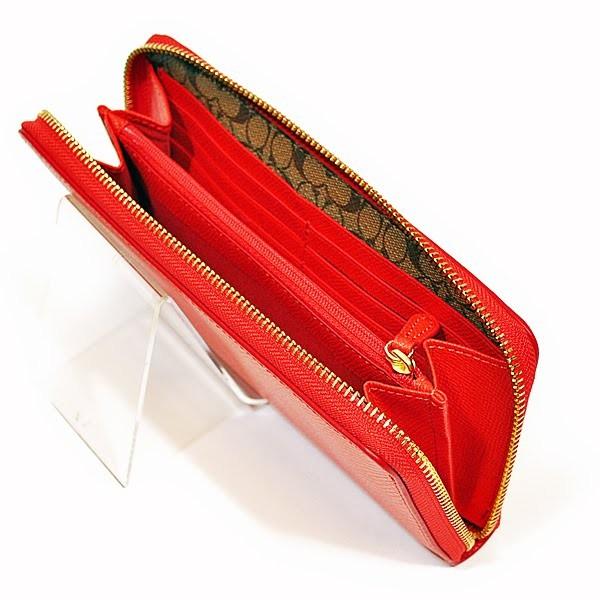 【並行輸入品】 コーチ COACH 財布 長財布 F54007 IMWM3 クロスグレイン レザー アコーディオン ジップアラウンド ウォーターメロンオレンジ | COACH | 05