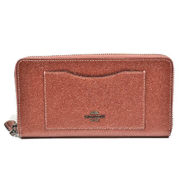 【並行輸入品】 コーチ COACH 財布 長財布 F54007 QBPH4 クロスグレイン レザー アコーディオン ジップアラウンド メタリックダークブラッシュ | COACH