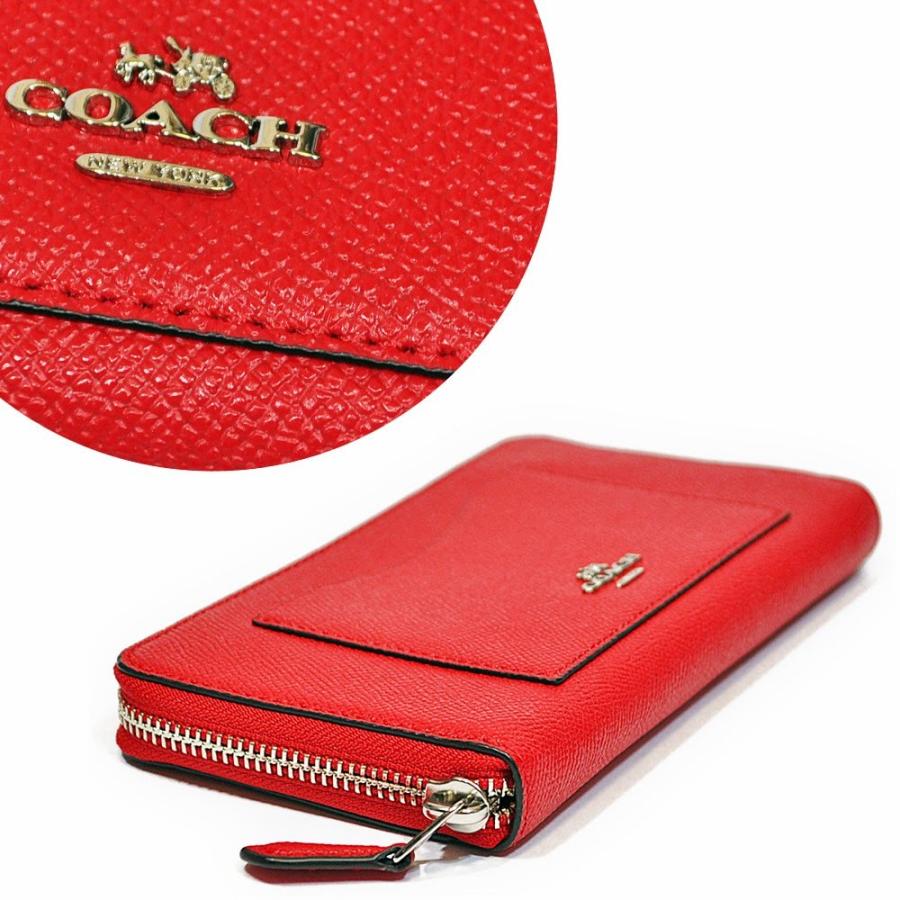 【並行輸入品】 コーチ COACH 財布 長財布 F54007 SVBRD クロスグレイン レザー アコーディオン ジップアラウンド ブライトレッド | COACH | 01