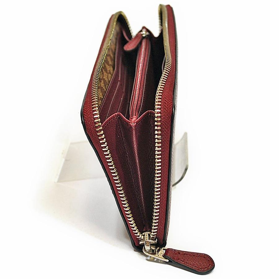【並行輸入品】 コーチ COACH 財布 長財布 F54007 SV/BU クロスグレイン レザー アコーディオン ジップアラウンド バーガンディー 国内発送 | COACH | 04