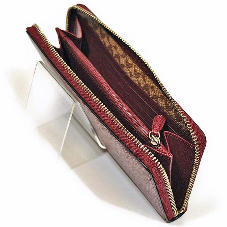 【並行輸入品】 コーチ COACH 財布 長財布 F54007 SV/BU クロスグレイン レザー アコーディオン ジップアラウンド バーガンディー 国内発送 | COACH | 05