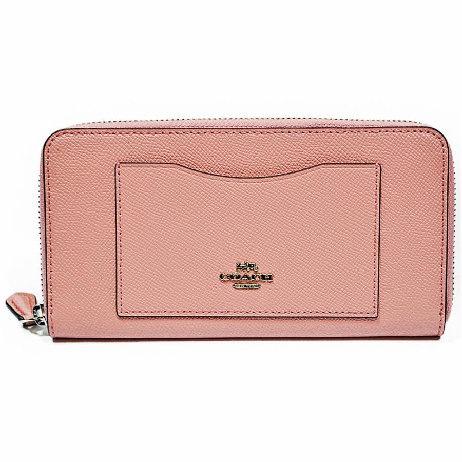 【並行輸入品】 訳あり コーチ COACH 財布 長財布 F54007 SVEZM クロスグレイン レザー アコーディオン ジップアラウンド ブラッシュ | COACH