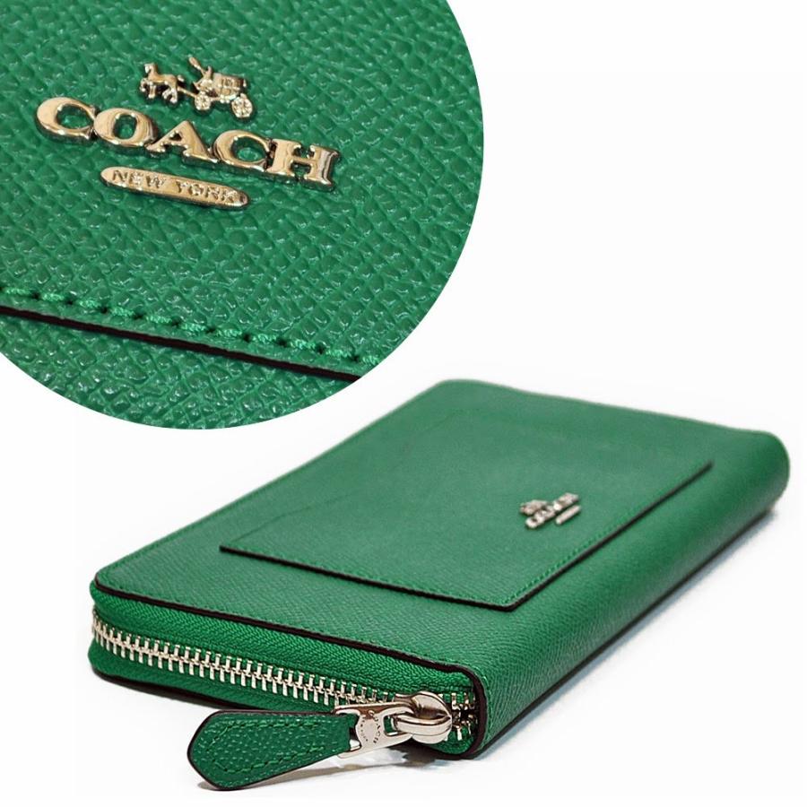 【並行輸入品】 コーチ COACH 財布 長財布 F54007 SV/LE クロスグレイン レザー アコーディオン ジップアラウンド リーフ | COACH | 01