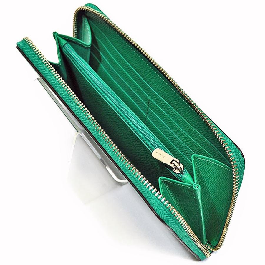 【並行輸入品】 コーチ COACH 財布 長財布 F54007 SV/LE クロスグレイン レザー アコーディオン ジップアラウンド リーフ | COACH | 05