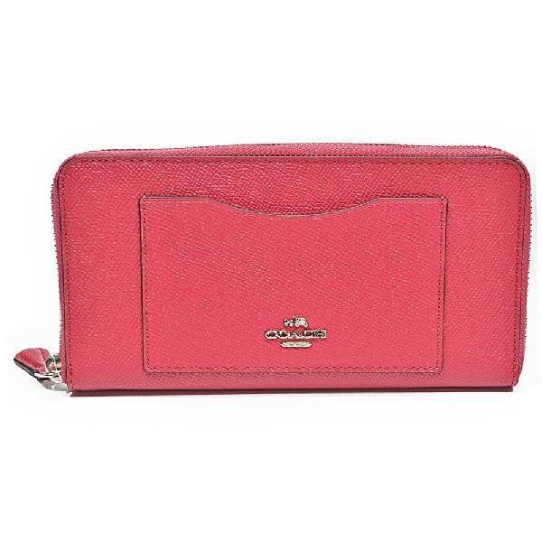 【並行輸入品】 コーチ COACH 財布 長財布 F54007 SV/MJ クロスグレイン レザー アコーディオン ジップアラウンド マゼンタピンク | COACH