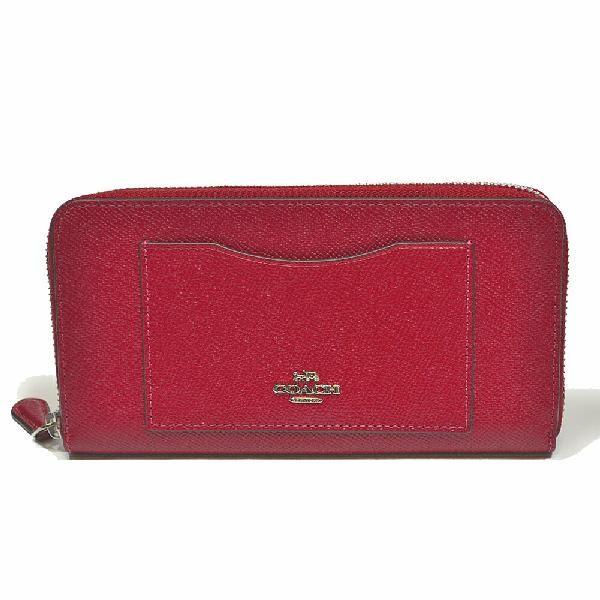 【並行輸入品】 コーチ COACH 財布 長財布 F54007 SVPGB クロスグレイン レザー アコーディオン ジップアラウンド ダークフューシャ | COACH