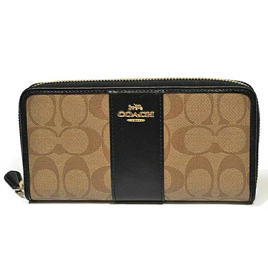 コーチ COACH 財布 長財布 F54630 IMCBI シグネチャー ストライプ PVC
