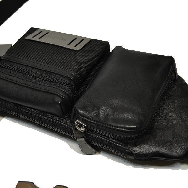 COACH コーチ ボディバッグ ウエストポーチ レザー 黒 COACH（コーチ） ウエストバッグ ウエストポーチ ボディバッグ