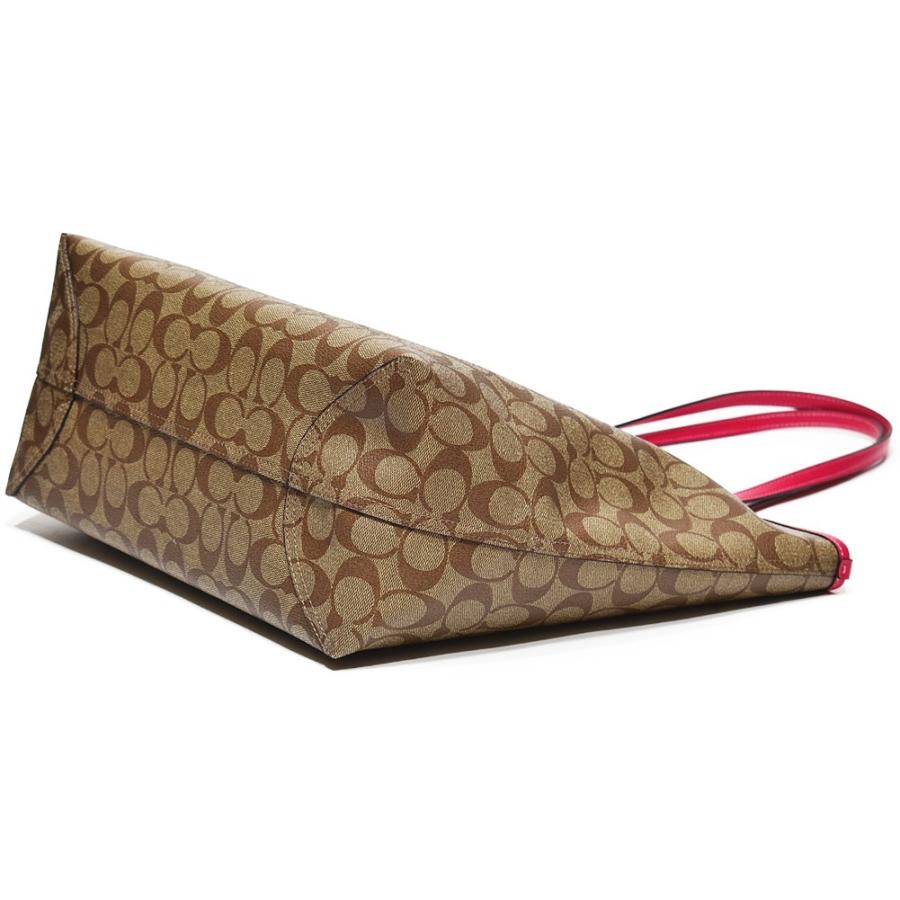 【並行輸入品】 コーチ トート バッグ COACH 5696 IMD9S PVC シグネチャー シティ トート カーキ/フューシャ | COACH | 02