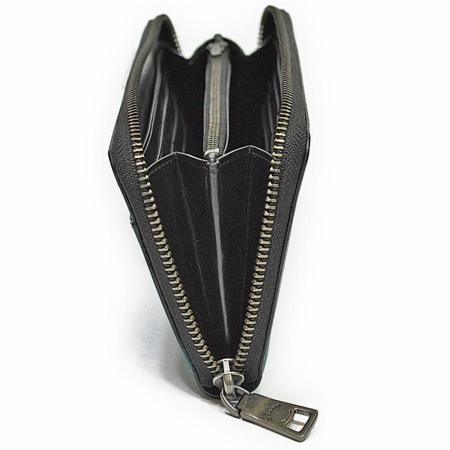 【並行輸入品】 コーチ COACH 財布 長財布 メンズ F58104 LL7 パーフォレイテッド レザー アコーディオン ジップアラウンド ファスナー シーグリーン/ブラック | COACH | 04