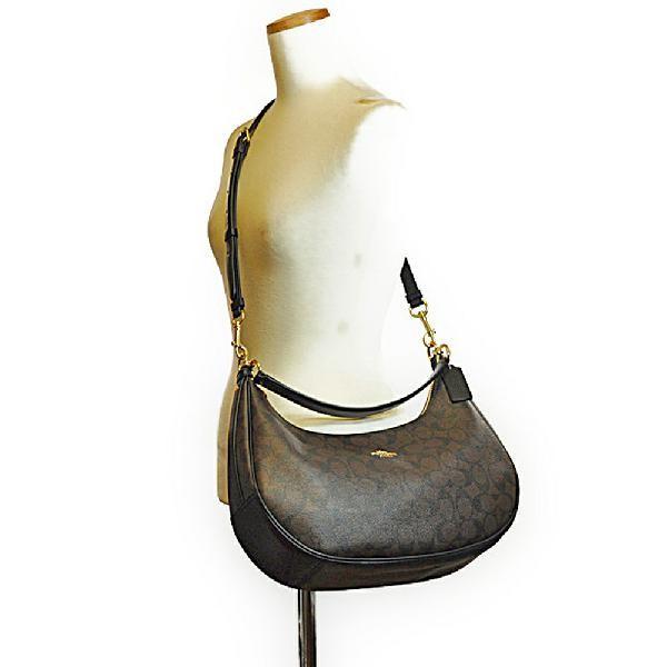 【並行輸入品】 コーチ COACH 斜め掛け ショルダー バッグ F58288 IMAA8 PVC シグネチャー ハーレー E/W ホーボー ブラウン/ブラック | COACH | 01