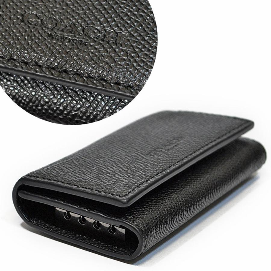 【並行輸入品】 コーチ 財布 キーケース COACH F59107 BLK 4リングス クロスグレイン レザー キーケース ブラック | COACH | 01