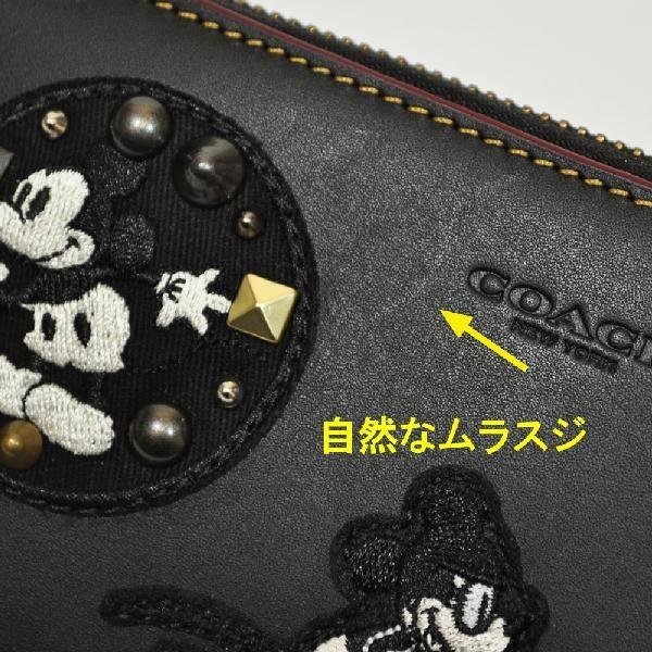 未使用 ディズニー×COACH コーチ 長財布 ミッキー ラウンドジップ 黒 コーチ COACH 長財布 ラウンドファスナー 黒 ブラック ディズニー