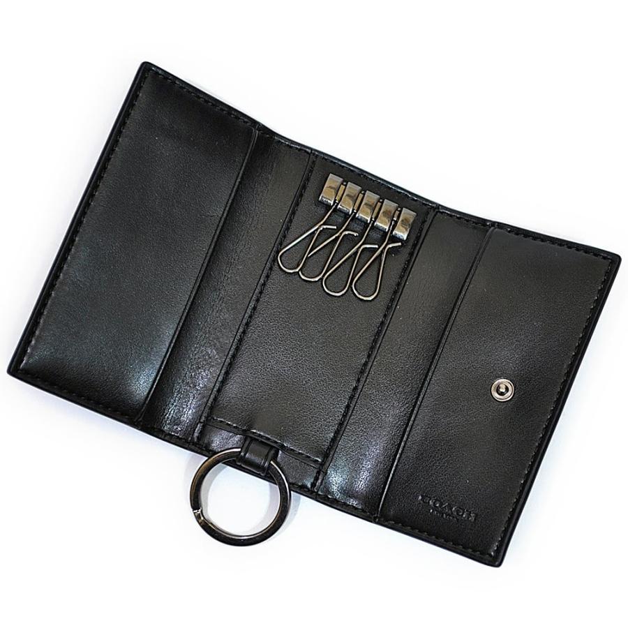 【並行輸入品】 コーチ 財布 キーケース COACH F64005 CQ/BK 4リングス PVC シグネチャー キーケース チャコール/ブラック | COACH | 01