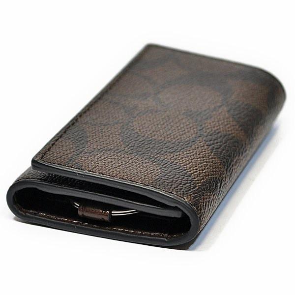 【並行輸入品】 コーチ 財布 キーケース COACH F64005 MA/BR 4リングス PVC シグネチャー キーケース マホガニー/ブラウン | COACH | 02