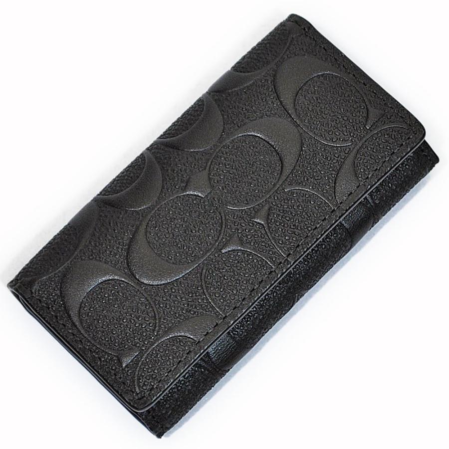 【新品.未使用】COACH キーケース　ブラックシグネチャー COACH コーチ ☆COACH☆ ファイブ リング キーケース