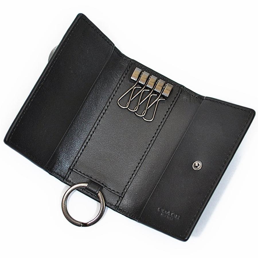 【並行輸入品】 コーチ 財布 キーケース COACH F66293 BLK 4リングス シグネチャー クロスグレイン レザー キーケース ブラック | COACH | 04
