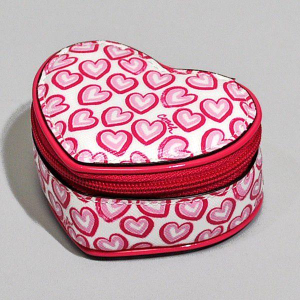 【並行輸入品】 コーチ ジュエリー ケース ポーチ COACH F68448 ハート プリント ジュエリー ポーチ SVWTM ホワイトマルチカラー | COACH