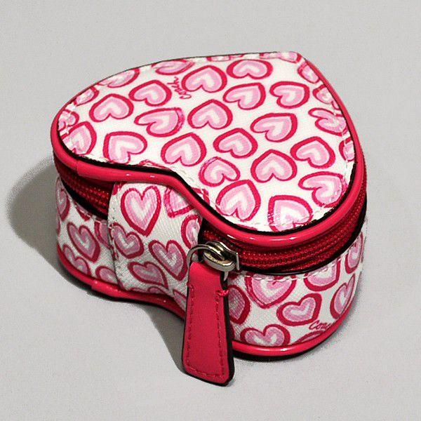 【並行輸入品】 コーチ ジュエリー ケース ポーチ COACH F68448 ハート プリント ジュエリー ポーチ SVWTM ホワイトマルチカラー | COACH | 01