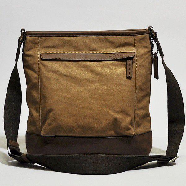 【並行輸入品】 コーチ 斜め掛け ショルダーバッグ メンズ 男女兼用 COACH F70820 GM/KH カムデン キャンバス ジップトップ クロスボディー カーキ | COACH