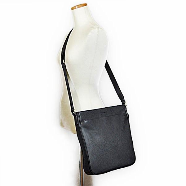 コーチ COACH ショルダーバッグ F71286 サフィアーノレザー ブラック COACH コーチ 斜め掛け ショルダーバッグ メンズ F71286 SV/BK