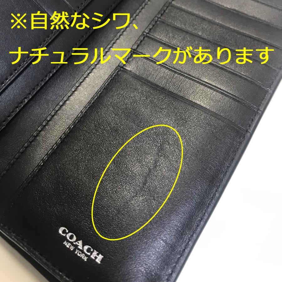 訳あり コーチ 長財布 メンズ レザー 財布 長札 アウトレット COACH F73134 QB/BK クロコ柄 型押し スリム ブラック 黒 処分品｜uruzz｜05