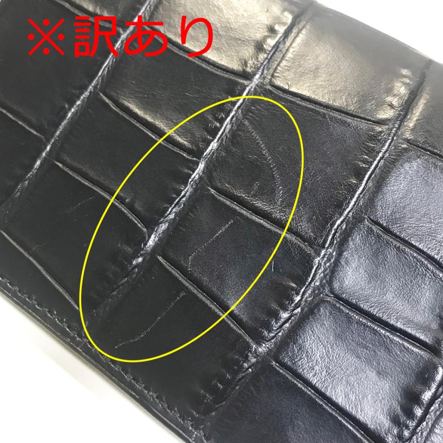 訳あり コーチ 長財布 メンズ レザー 財布 長札 アウトレット COACH F73134 QB/BK クロコ柄 型押し スリム ブラック 黒 処分品｜uruzz｜03