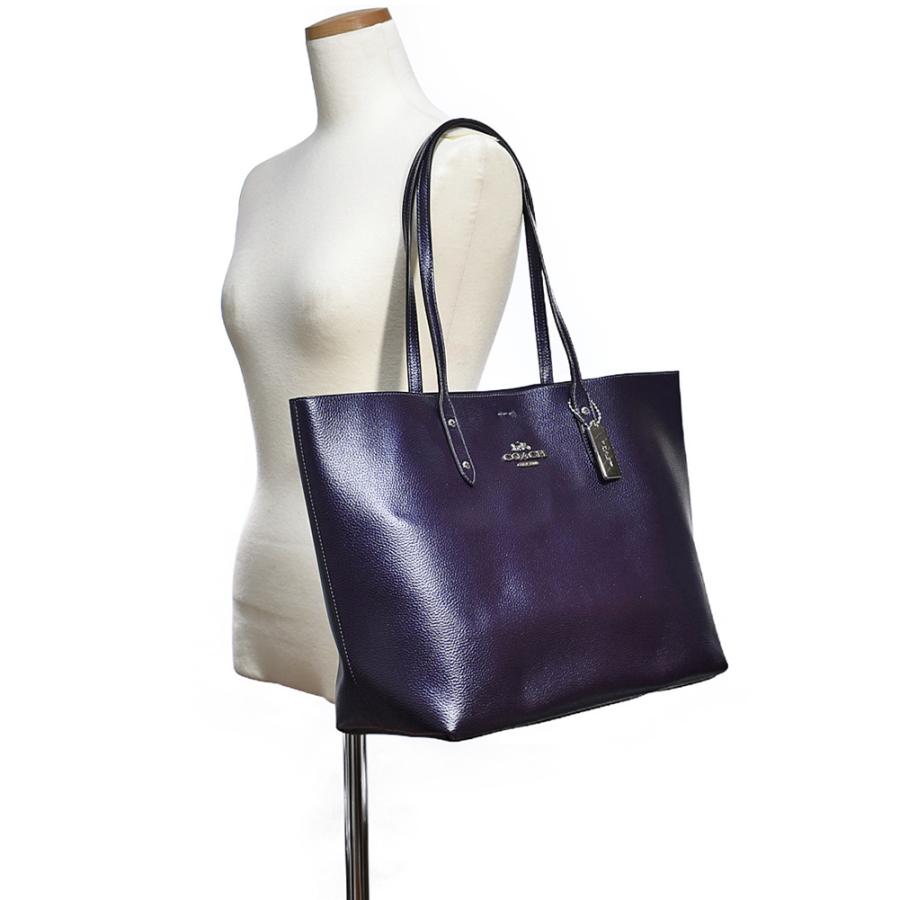 【並行輸入品】 訳あり コーチ トート バッグ COACH F79983 SVPR3 メタリック レザー タウン トート メタリックブルーカデット | COACH | 01