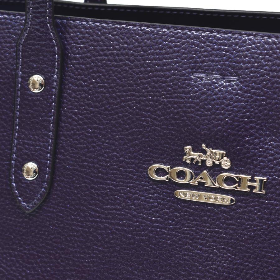 【並行輸入品】 訳あり コーチ トート バッグ COACH F79983 SVPR3 メタリック レザー タウン トート メタリックブルーカデット | COACH | 05