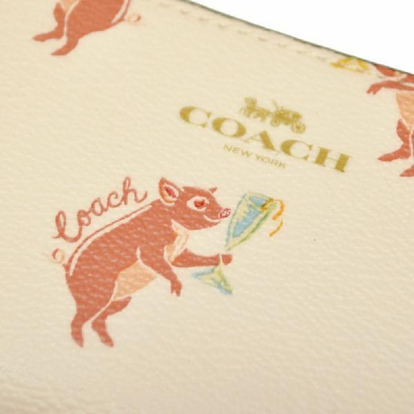 コーチ COACH 財布 小銭入れ F87882 IMCAH PVC パーティ ピッグ プリント ジップ アラウンド コインケース チョーク｜uruzz｜04