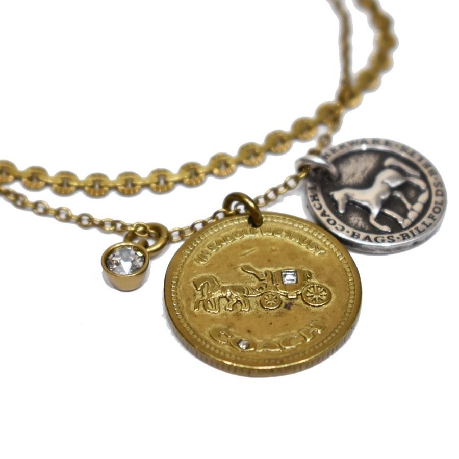 【並行輸入品】 コーチ COACH アクセサリー ブレスレット 89854 A31 ホース アンド キャリッジ コイン ブレスレット ゴールド/シルバー | COACH | 02