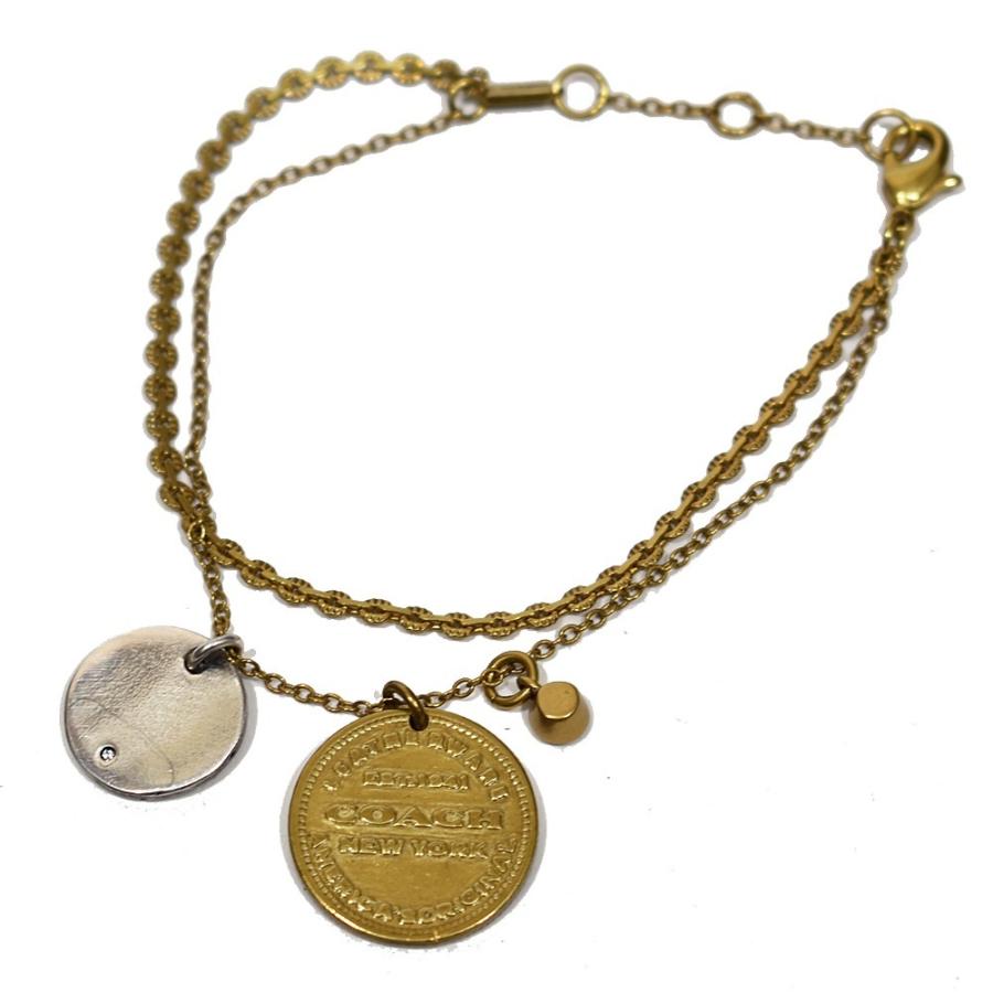 【並行輸入品】 コーチ COACH アクセサリー ブレスレット 89854 A31 ホース アンド キャリッジ コイン ブレスレット ゴールド/シルバー | COACH | 03