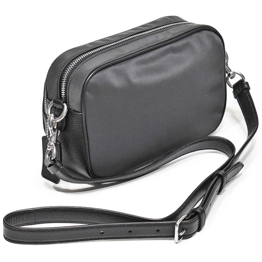 【並行輸入品】 コーチ COACH 斜め掛け ショルダー バッグ 91065 SV/BK ナイロン レザー ミックス クロスボディー ブラック | COACH | 03
