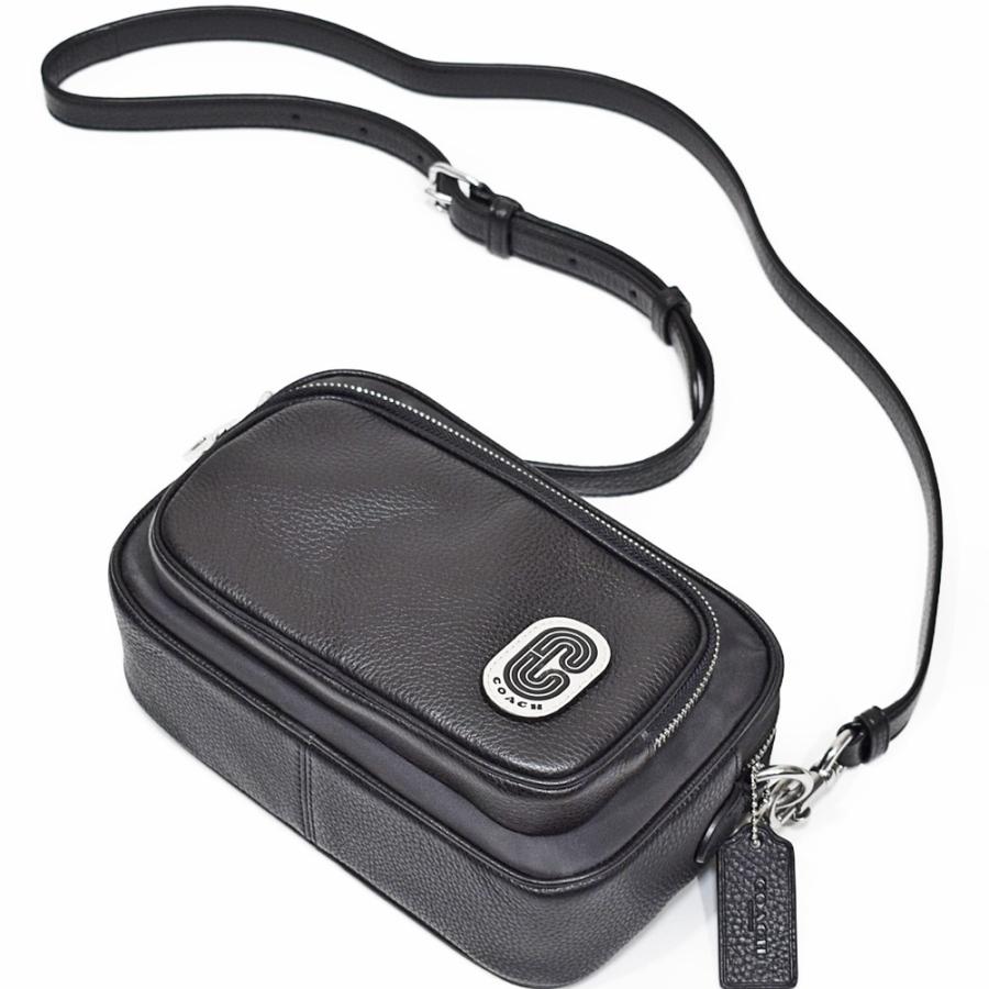【並行輸入品】 コーチ COACH 斜め掛け ショルダー バッグ 91065 SV/BK ナイロン レザー ミックス クロスボディー ブラック | COACH | 04