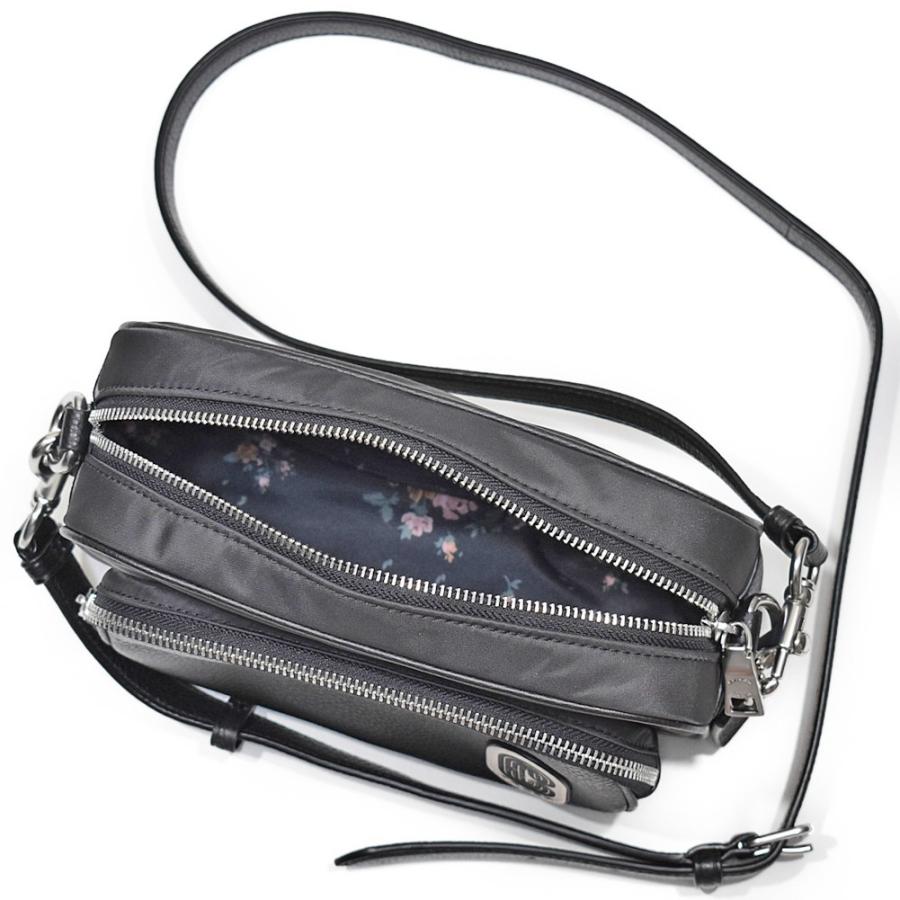 【並行輸入品】 コーチ COACH 斜め掛け ショルダー バッグ 91065 SV/BK ナイロン レザー ミックス クロスボディー ブラック | COACH | 05