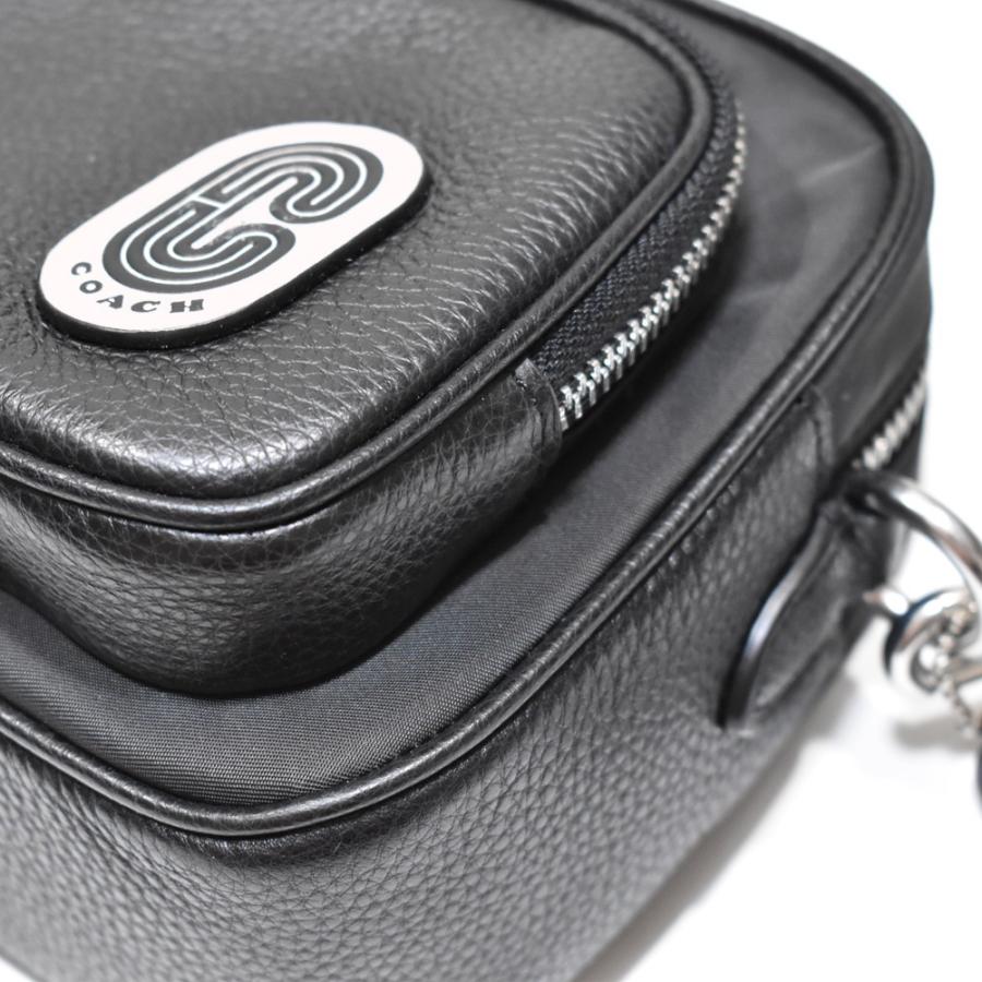 【並行輸入品】 コーチ COACH 斜め掛け ショルダー バッグ 91065 SV/BK ナイロン レザー ミックス クロスボディー ブラック | COACH | 08