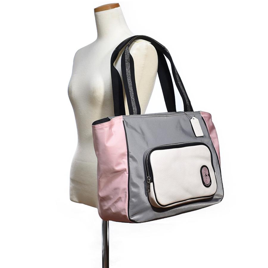 【並行輸入品】 訳あり コーチ トート バッグ COACH 91157 SVMVS カラーブロック ナイロン トート トート ヘザーグレーマルチカラー | COACH | 01
