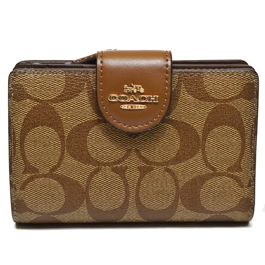 COACH　コーチ　C0082　二つ折り財布　ラグジュアリー　IME74ブラウン COACH（コーチ） 【並行輸入品】 財布 二つ折り財布 レディース COACH