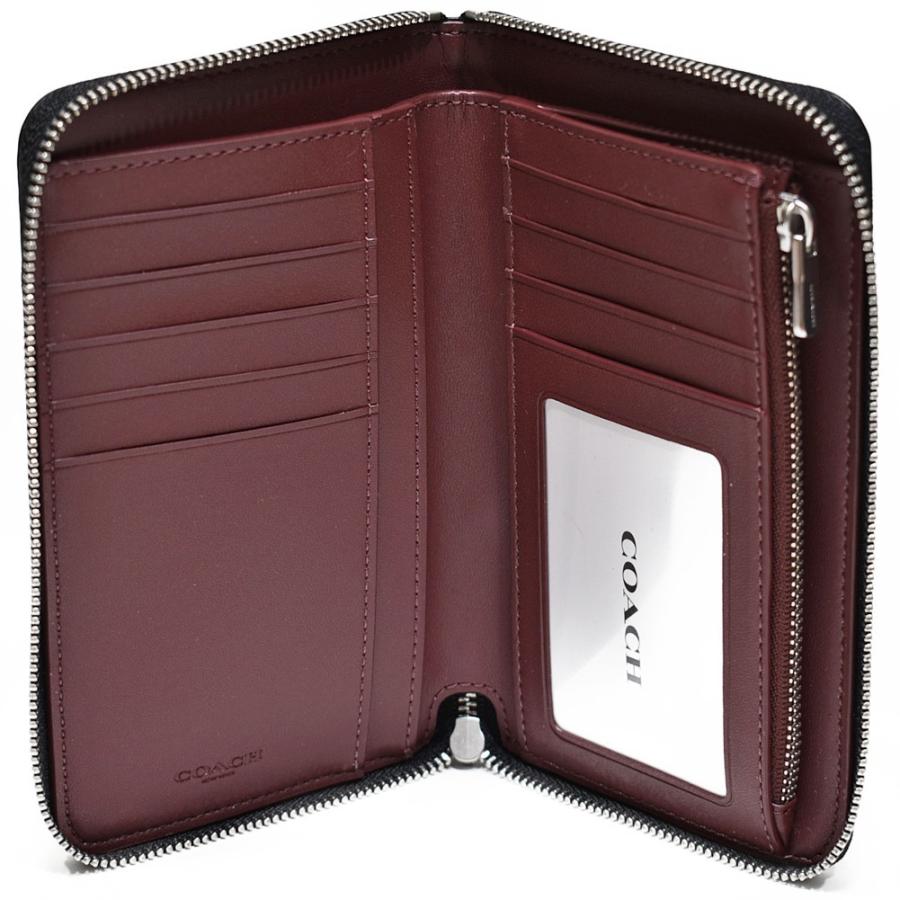 【並行輸入品】 コーチ COACH ファスナー折財布 C0215 SVA47 ワイルドフラワー 花柄 プリント PVC ミディアム ジップ アラウンド ウォレット ブラックマルチ | COACH | 03