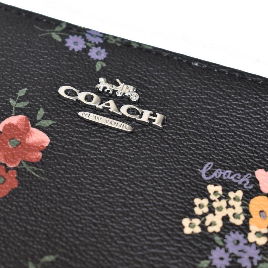 【並行輸入品】 コーチ COACH ファスナー折財布 C0215 SVA47 ワイルドフラワー 花柄 プリント PVC ミディアム ジップ アラウンド ウォレット ブラックマルチ | COACH | 04