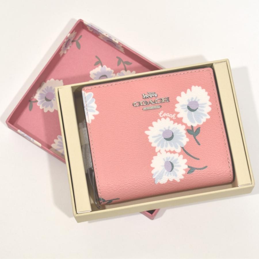 【並行輸入品】 訳あり コーチ COACH 財布 折財布 C2889 SVSEQ デイジー プリント 2つ折り スナップ ウォレット 箱付き バブルガムマルチ | COACH | 07