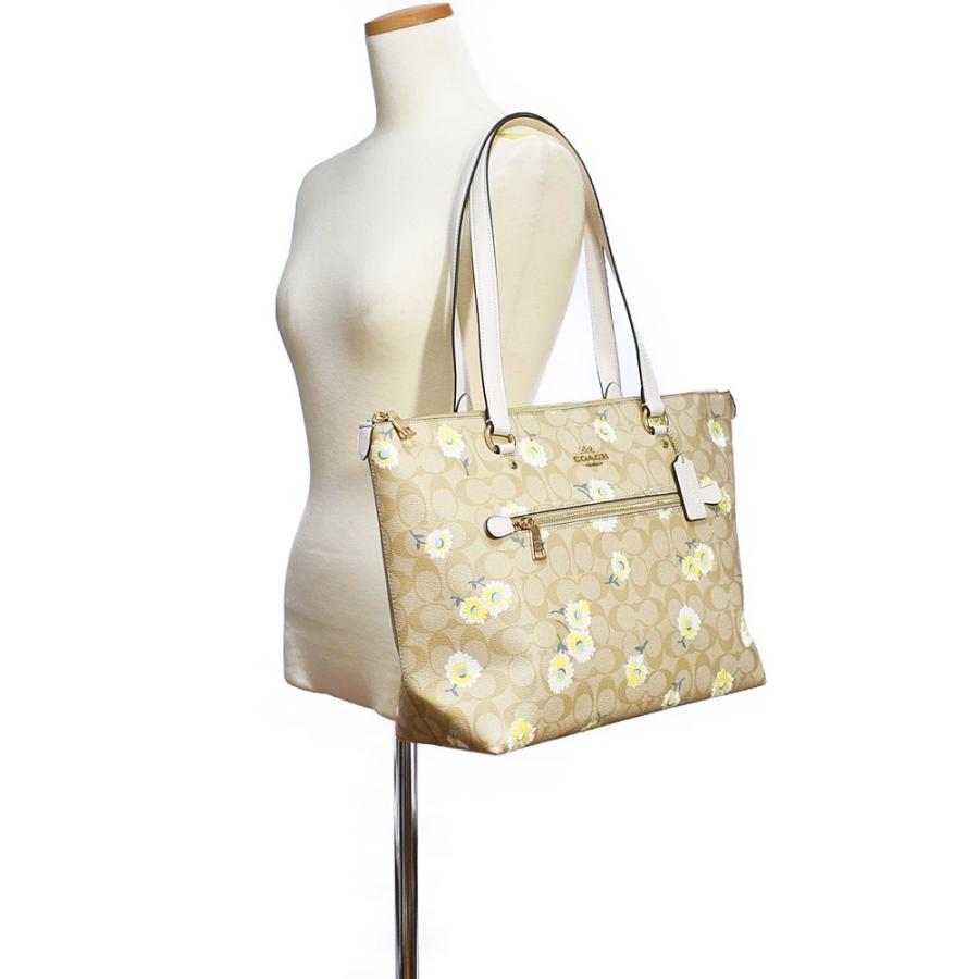 【並行輸入品】 コーチ トート バッグ COACH C3252 IMOTV デイジー 花柄 プリント PVC シグネチャー ギャラリートート ライトカーキ/チョークマルチ | COACH | 01