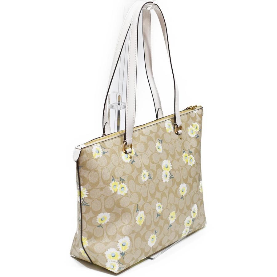 【並行輸入品】 コーチ トート バッグ COACH C3252 IMOTV デイジー 花柄 プリント PVC シグネチャー ギャラリートート ライトカーキ/チョークマルチ | COACH | 03