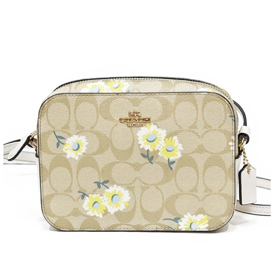 【並行輸入品】 コーチ COACH 斜め掛け ショルダー バッグ ポシェット C3354 IMOTV デイジー 花柄 プリント ミニ カメラバッグ ライトカーキ/チョークマルチ | COACH