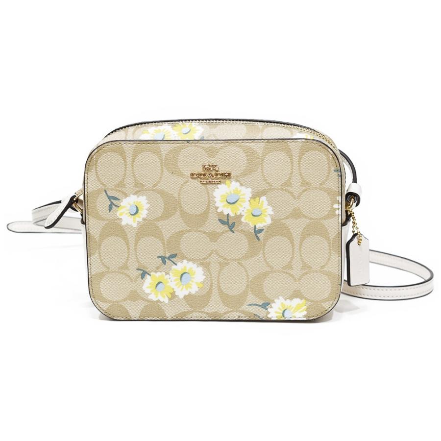 【並行輸入品】 コーチ COACH 斜め掛け ショルダー バッグ ポシェット C3354 IMOTV デイジー 花柄 プリント ミニ カメラバッグ ライトカーキ/チョークマルチ | COACH | 01